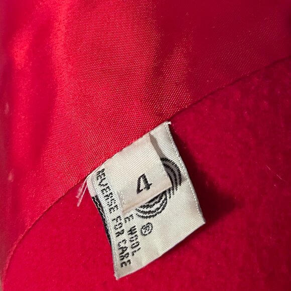 Striking Vintage Red Wool Maxi Coat - Picture 9 of 10